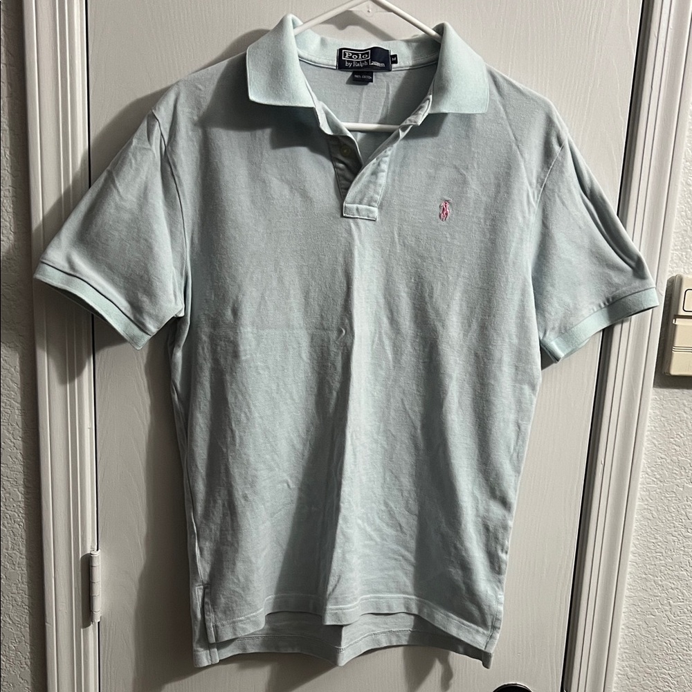 Polo by Ralph Lauren Soft Blue Men's Polo Shirt- Size M
